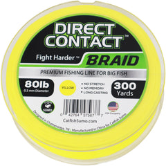 Direct Contact™ Premium Fishing Line for Big Fish, Braid, 300 Yard Spool