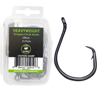 Heavyweight Circle Hooks, Octopus, Offset, Sharp for Trophy Catfish