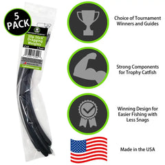 Slip Stick™ Dragging Weights, Sinkers for Easily Drifting and Trolling Through Snags, Without Hangups
