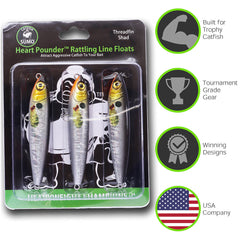 Heart Pounder Catfish Rattle Float for Catfishing Rigs (5 Inches)
