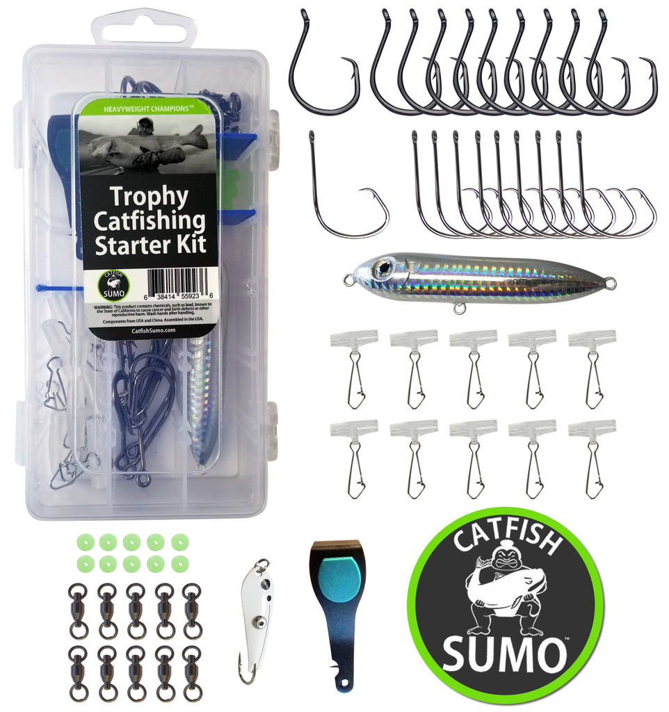 set of fishing gear for catching catfish