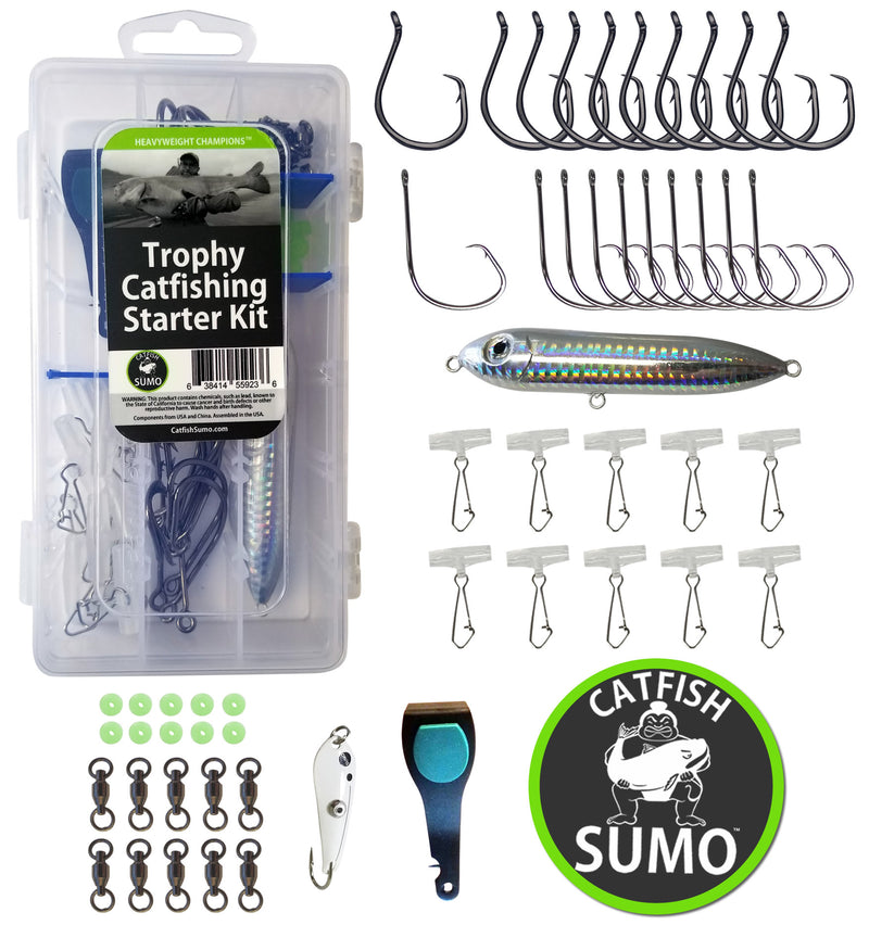 set of fishing gear for catching catfish