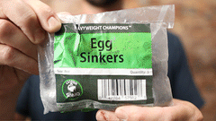 Egg Sinker with Line-Protecting Inserts to Guard Against Damage